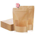 Pungi stand-up cu fereastra si fermoar NATUR - 16x27cm - 100 buc.