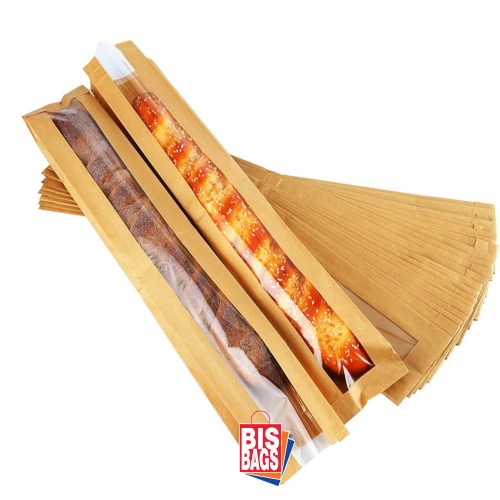 Pungi cu fereastra, Bagheta - Bagheta 12x5x50cm(f=4cm) - 1000 buc.