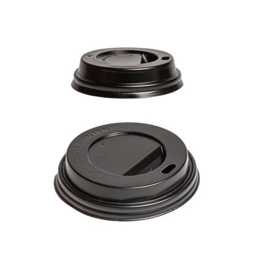 Capace negre pentru pahare 8oz 100/set