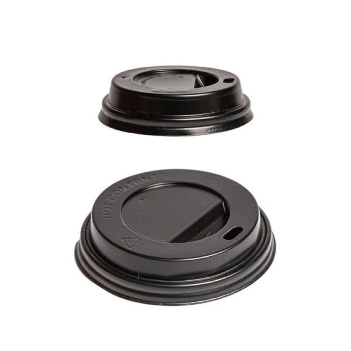 Capace negre pentru pahare 8oz 100/set