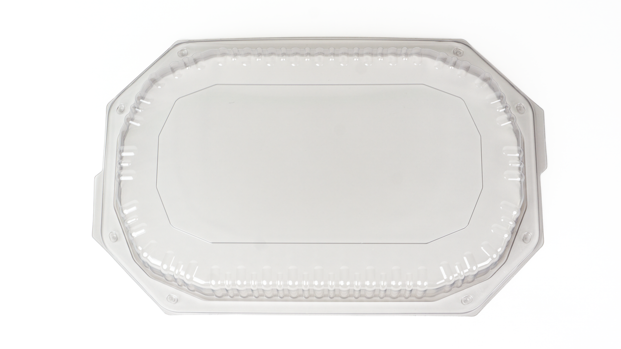 Platou oval negru si capac 43*28*3.2cm 100buc/bax