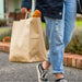 Punga hartie natur PREMIUM, delivery, take away, cu maner plat - 28x17x29cm - 250 bucati / set