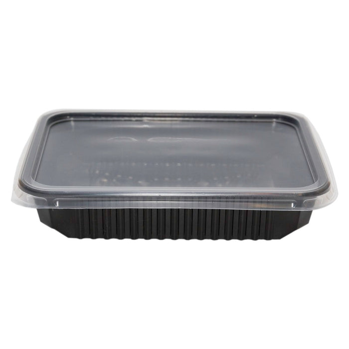 Caserola PP negru Euro-box cu capac 500cc