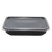 Caserola PP negru Euro-box cu capac 500cc