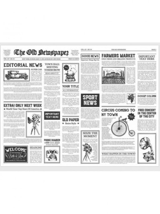 Napron hartie, model ziar, 30x40cm, 1000 bucati / set - ALB 30x40cm - 1000 buc.