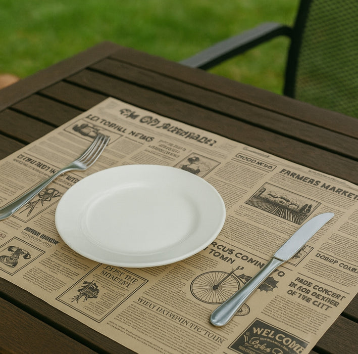 Napron hartie natur, model ziar, 30x40cm, 1000 bucati / set - NATUR 30x40cm - 1000 buc.