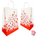 Sacosa imprimata stelute rosii - 22x12x31cm - 100 buc