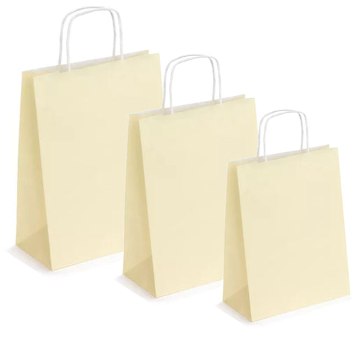 Pungi albe 32x12x41cm, colorate 100% crem - 32x12x41 - 100 buc.