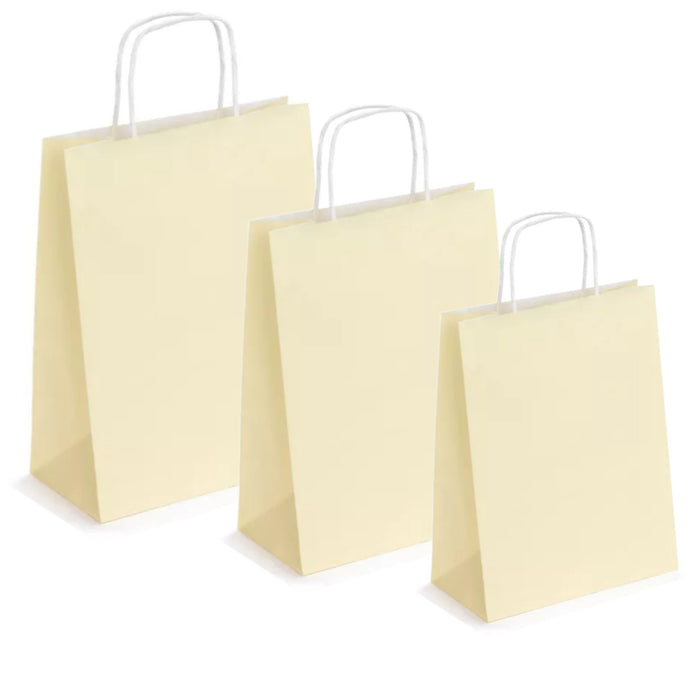 Pungi albe 32x12x41cm, colorate 100% crem - 32x12x41 - 100 buc.