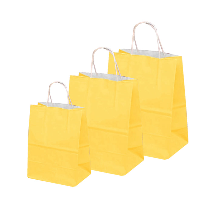 Pungi albe 32x12x41cm, colorate 100% galben - 32x12x41cm - 100 buc.