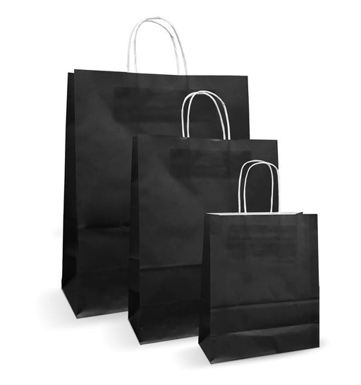 Pungi albe, colorate 100% negru - 25X14X30 - 100 buc