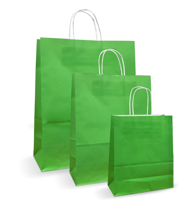 Pungi albe, colorate 100% verde deschis - 32X12X41 - 100 buc