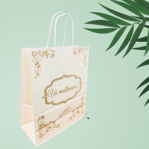 Sacosa hartie Va Multumim - 22x11x28 - 100 buc