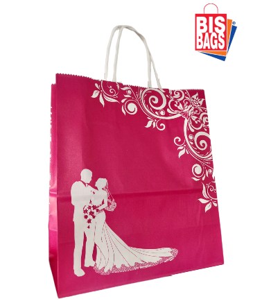 Sacosa hartie miri roz - 22x11x25.5cm - 100 buc