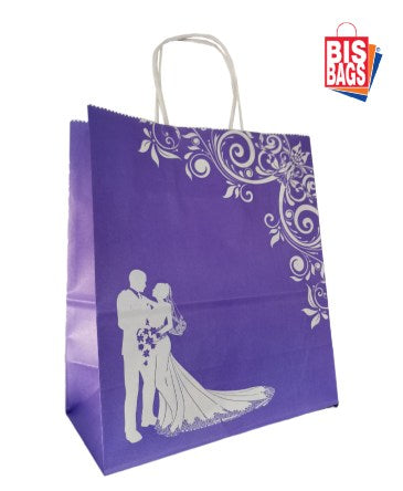 Sacosa hartie miri mov - 22x11x25.5cm - 100 buc