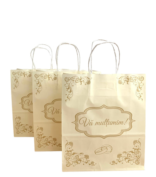 Sacosa hartie Va Multumim - 22x11x28 - 100 buc