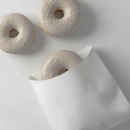 Pungi albe pentru gogosi, produse patiserie - 15x4x19cm - 2000 buc.
