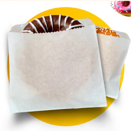 Punga hartie alba gogosi, sandwich, cartofi prajiti - 19x6x35cm - 1000 buc.