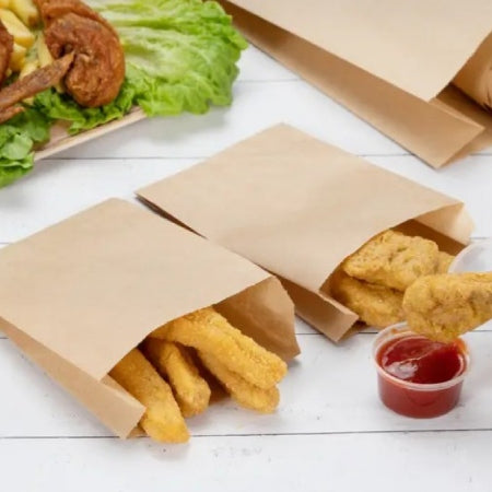 Pungi hartie nuggets, cookies, cartofi prajiti - 11x4x12cm - 1500 buc