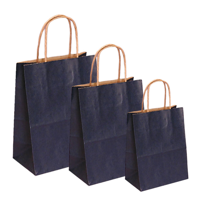 Pungi natur, colorate 100% albastru - 20X9X25cm - 100buc.