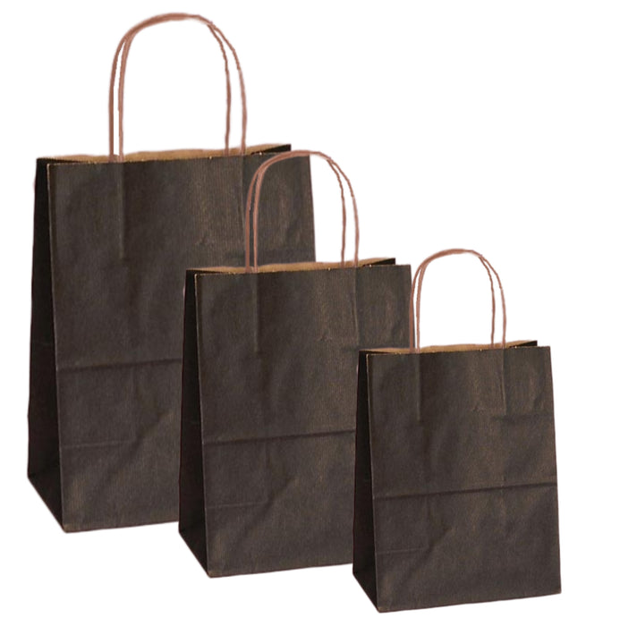Pungi natur, colorate 100% negru - 16X9X21 - 100 BUC