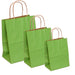 Pungi natur, colorate 100% verde deschis - 25x14x30cm - 100 buc.