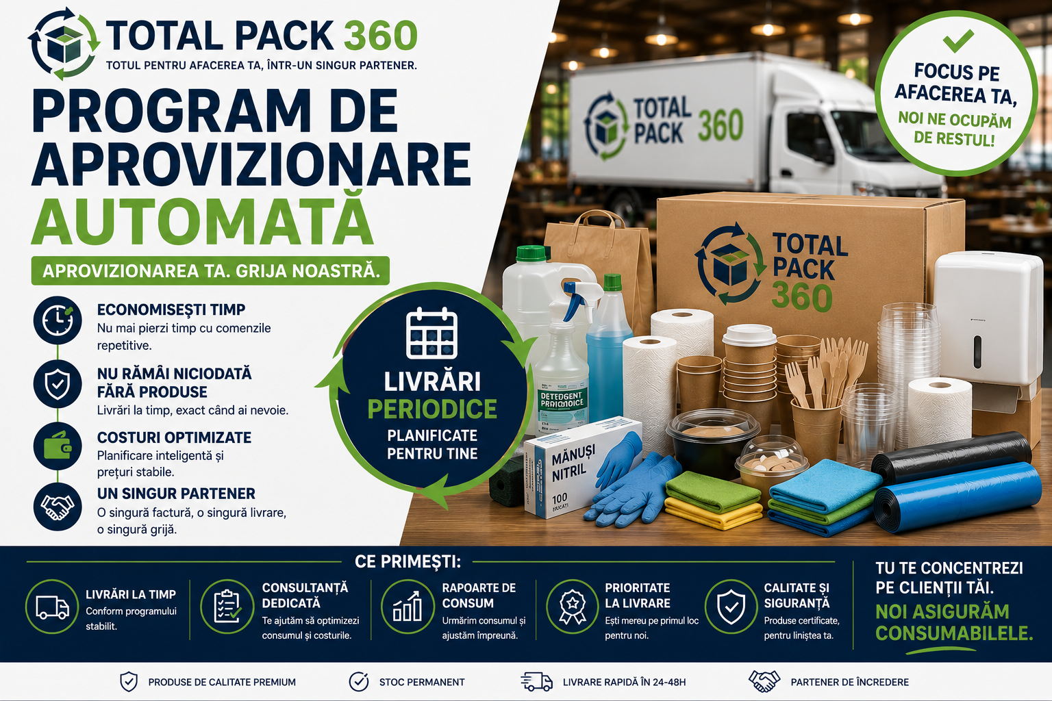 Focus pe afacerea ta!  Noi ne ocupam de restul!
Program de aprovizionare automata