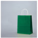 Pungi hartie alba, colorate 100% verde inchis - 20X9x25 - 100 buc