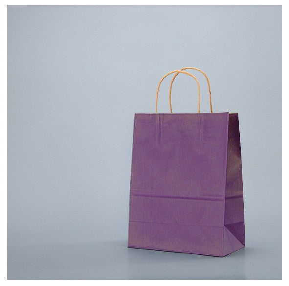 Pungi hartie maro,colorate 100% lila - 25x14x30 - 100 buc